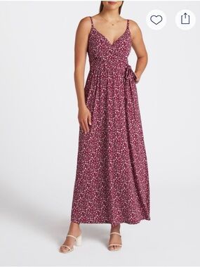 NWOT Kaileigh Adara Faux Wrap Maxi Dress